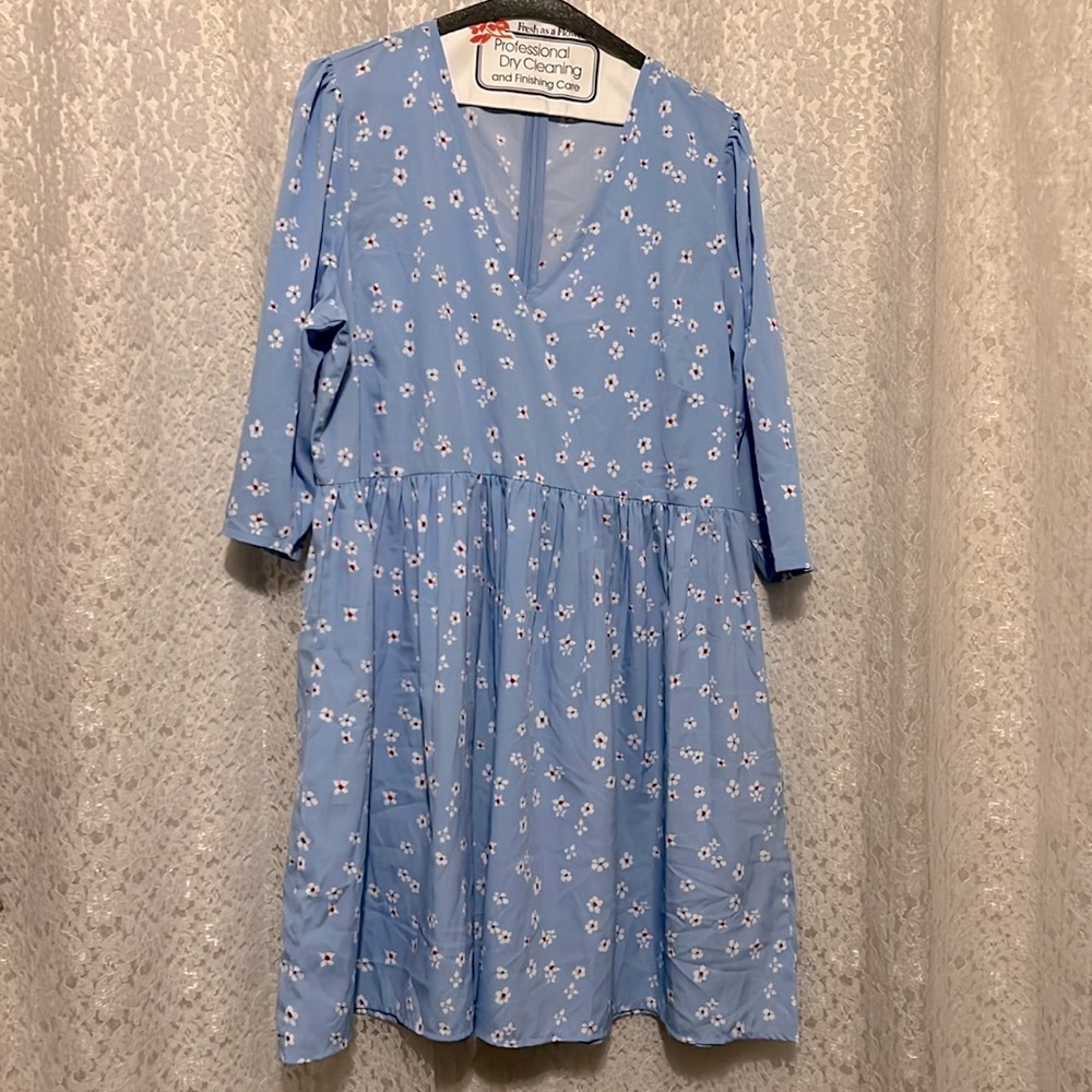 Blue Floral Dress